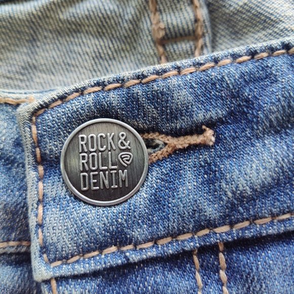 ROCK & ROLL Womens Riding Jeans Bootcut Distressed Medium Wash Denim W27 NWT - Picture 7 of 13